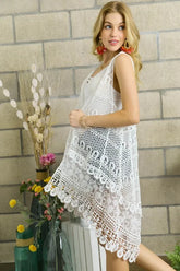 Crochet Lace Sleeveless Vest Cardigan Adora